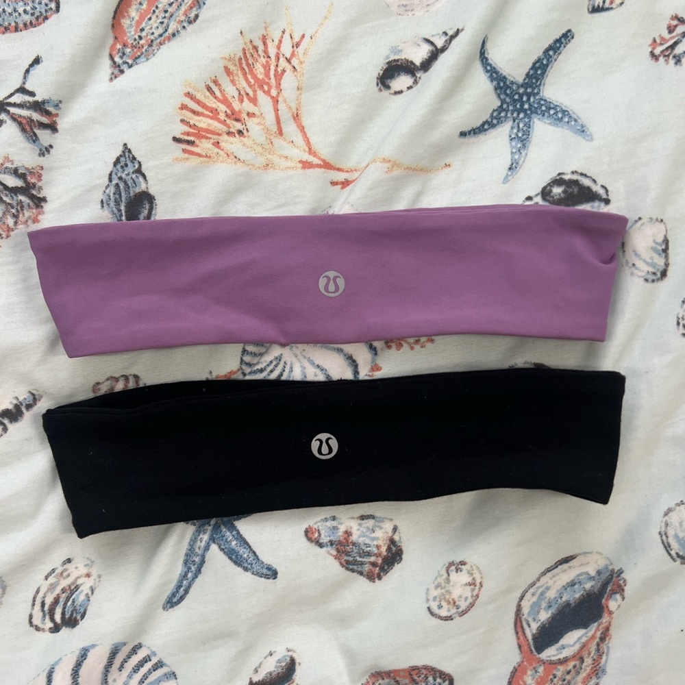Lululemon 2 headband black and purple